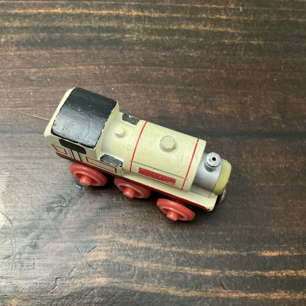 Thomas & Friends Stanley Wooden Railway Engine White Red Magnetic Train Toy - Picture 3 of 6
